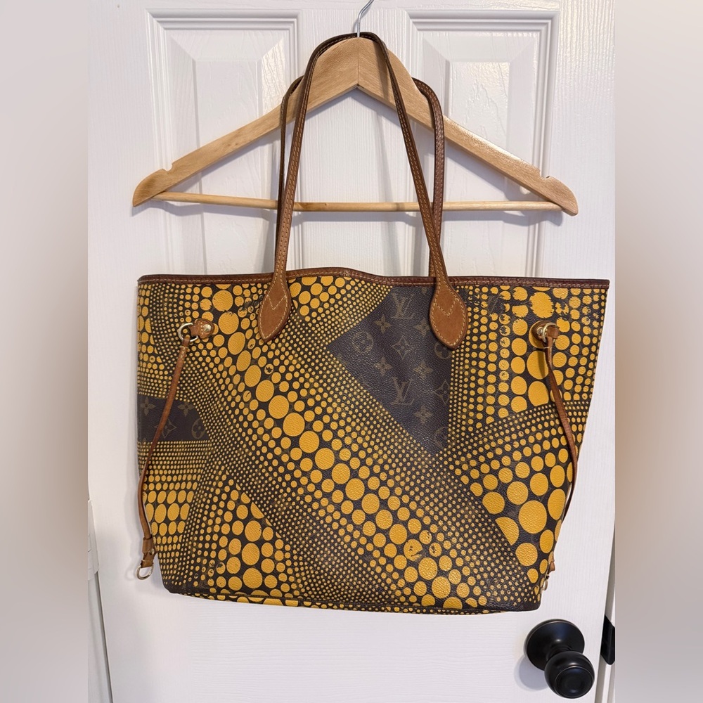 Louis Vuitton Yayoi Kusama Yellow and Brown Polka Dot Tote